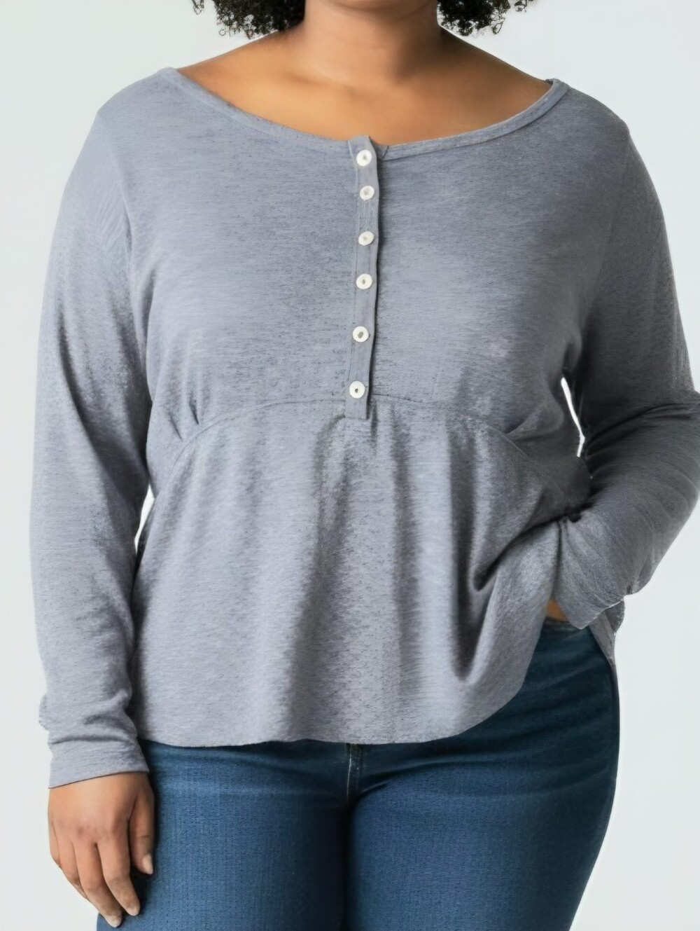 Lucky Brand Mix Print Long Sleeve Henley